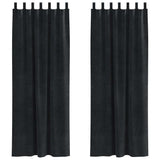Vidaxl verduisterende gordijnen 2 pcs zwart 140 x 260 cm fluweel