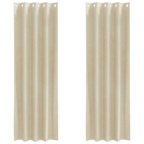 Vidaxl verduisterende gordijnen 2 pcs crème 140 x 260 cm fluweel