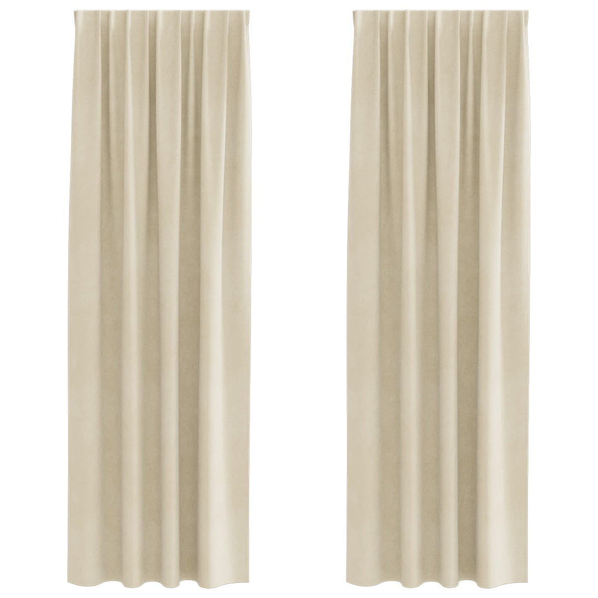 Vidaxl verduisterende gordijnen 2 pcs crème 140 x 260 cm fluweel