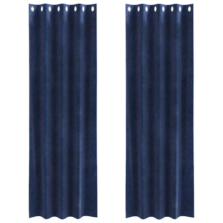 Vidaxl gordijnen 2 st donkerblauw 140 x 245 cm fluweel