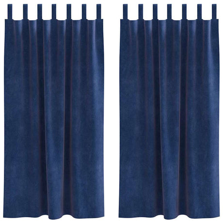 Vidaxl gordijnen 2 st donkerblauw 140 x 175 cm fluweel