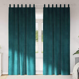 Vidaxl verduisterende gordijnen 2 pcs donkergroen 140 x 260 cm fluweel