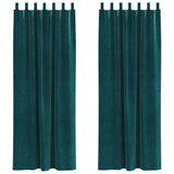 Vidaxl verduisterende gordijnen 2 pcs donkergroen 140 x 260 cm fluweel