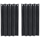 Vidaxl verduisterende gordijnen 2 pcs donkergrijs 140 x 140 cm fluweel