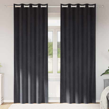 Vidaxl gordijnen 2 st donkergrijs 140 x 245 cm fluweel