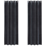 Vidaxl verduisterende gordijnen 2 pcs donkergrijs 140 x 260 cm fluweel