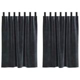 Vidaxl verduisterende gordijnen 2 pcs donkergrijs 140 x 140 cm fluweel