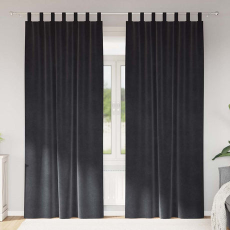 Vidaxl gordijnen 2 st donkergrijs 140 x 260 cm fluweel