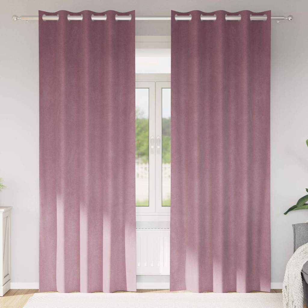 Vidaxl gordijnen 2 st donkerroze 140 x 260 cm fluweel