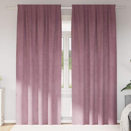 Vidaxl gordijnen 2 st donkerroze 140 x 260 cm fluweel