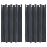 Vidaxl verduisterende gordijnen 2 pcs lichtgrijs 140 x 140 cm fluweel