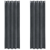 Vidaxl verduisterende gordijnen 2 pcs lichtgrijs 140 x 245 cm fluweel