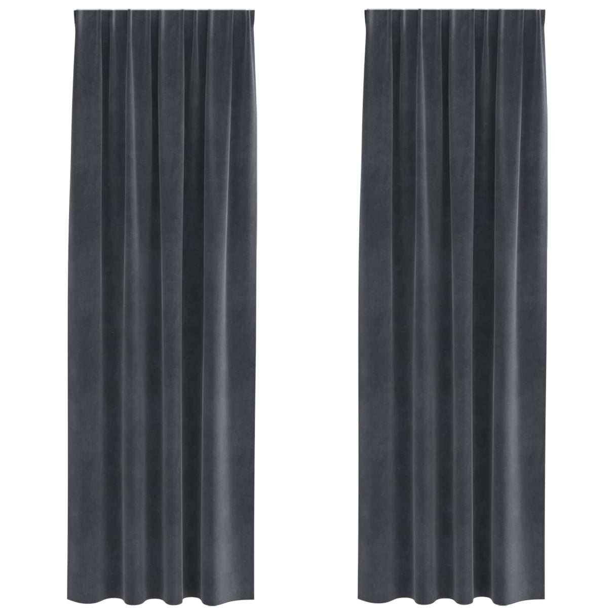 Vidaxl verduisterende gordijnen 2 pcs lichtgrijs 140 x 260 cm fluweel