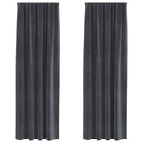 Vidaxl verduisterende gordijnen 2 pcs lichtgrijs 140 x 260 cm fluweel