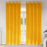 Vidaxl verduisterende gordijnen 2 pcs mosterdgeel 140 x 260 cm fluweel