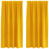 Vidaxl gordijnen 2 st mosterdgeel 140 x 175 cm fluweel