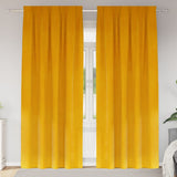 Vidaxl verduisterende gordijnen 2 pcs mosterdgeel 140 x 260 cm fluweel