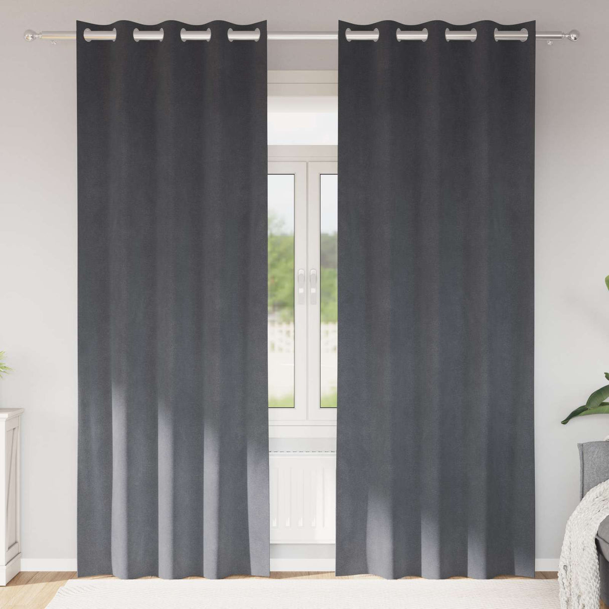 Vidaxl verduisterende gordijnen 2 pcs lichtgrijs 140 x 245 cm fluweel