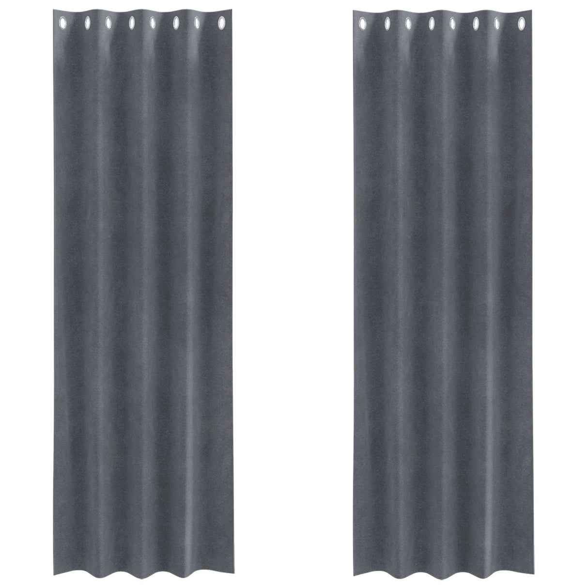 Vidaxl verduisterende gordijnen 2 pcs lichtgrijs 140 x 245 cm fluweel