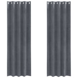 Vidaxl verduisterende gordijnen 2 pcs lichtgrijs 140 x 245 cm fluweel