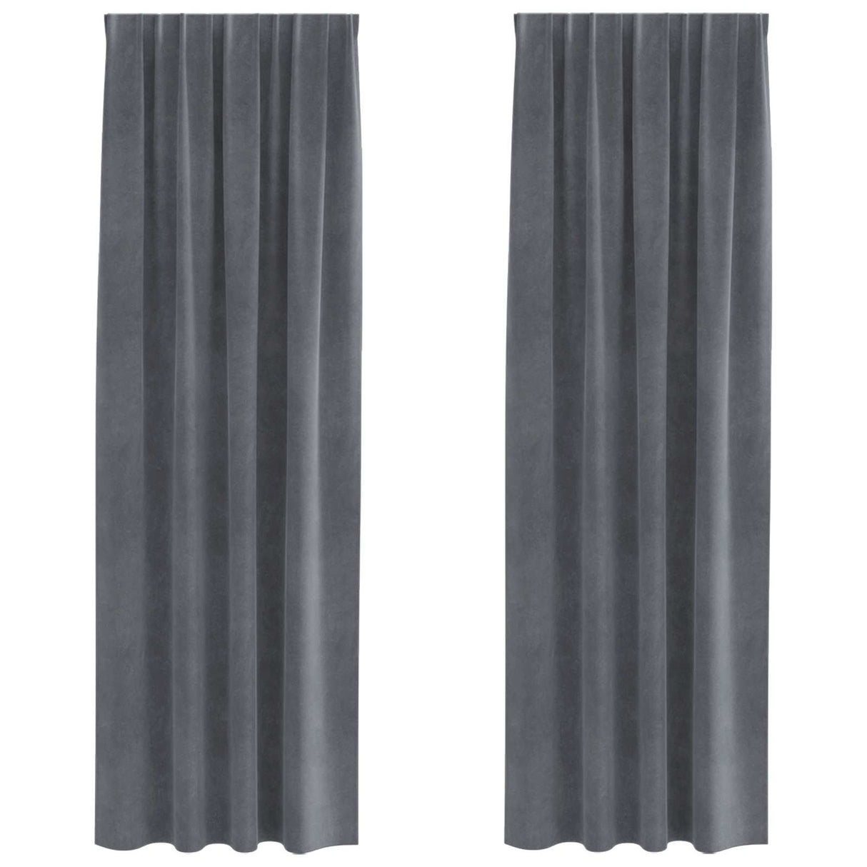 Vidaxl verduisterende gordijnen 2 pcs lichtgrijs 140 x 225 cm fluweel