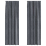 Vidaxl verduisterende gordijnen 2 pcs lichtgrijs 140 x 260 cm fluweel