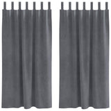 Vidaxl gordijnen 2 st lichtgrijs 140 x 175 cm fluweel