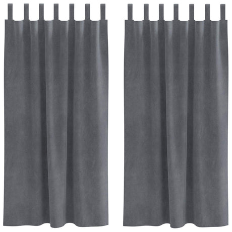 Vidaxl gordijnen 2 st lichtgrijs 140 x 175 cm fluweel