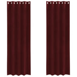 Vidaxl verduisterende gordijnen 2 pcs wijnrood 140 x 245 cm fluweel