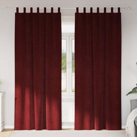 Vidaxl gordijnen 2 st wijnrood 140 x 245 cm fluweel