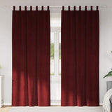 Vidaxl verduisterende gordijnen 2 pcs wijnrood 140 x 260 cm fluweel