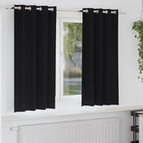 Vidaxl zwart-out gordijnen met ringen 2 st zwart 175 x 140 cm