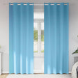 Vidaxl zwart-out gordijnen met ringen 2 st lichtblauw 245 x 140 cm