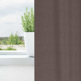 Vidaxl zwart-out gordijnen met ringen 2 st donkerbruin 260 x 140 cm