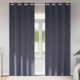 Vidaxl zwart-out gordijnen met ringen 2 pcs antraciet 260 x 140 cm
