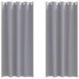 Vidaxl zwart-out gordijnen met ringen 2 pcs lichtgrijs 245 x 140 cm