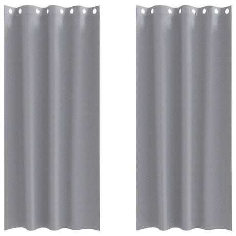 Vidaxl zwart-out gordijnen met ringen 2 st lichtgrijs 260 x 140 cm