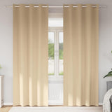 Vidaxl zwart-out gordijnen met ringen 2 pcs crème 225 x 140 cm