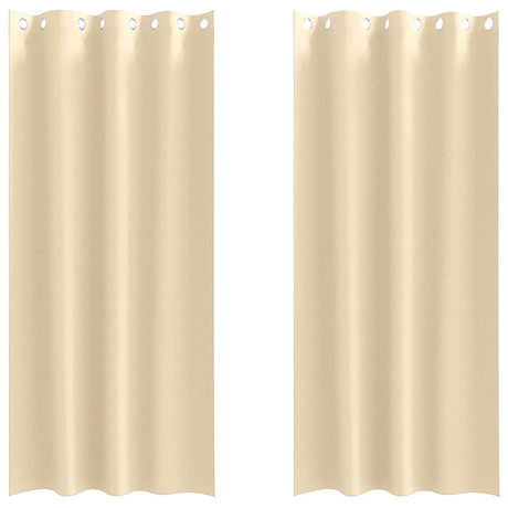 Vidaxl zwart-out gordijnen met ringen 2 pcs crème 225 x 140 cm