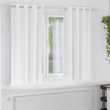 Vidaxl zwart-out gordijnen met ringen 2 pcs puur wit 175 x 140 cm