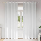 Vidaxl zwart-out gordijnen met ringen 2 pcs puur wit 260 x 140 cm