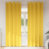 Vidaxl zwart-out gordijnen met ringen 2 pcs mosterdgeel 245 x 140 cm