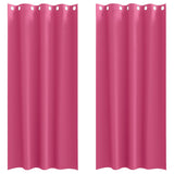 Vidaxl zwart-out gordijnen met ringen 2 pcs felroze 245 x 140 cm