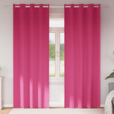 Vidaxl zwart-out gordijnen met ringen 2 pcs felroze 260 x 140 cm