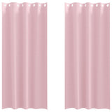 Vidaxl zwart-out gordijnen met ringen 2 pcs babyroze 260 x 140 cm