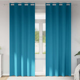 Vidaxl zwart-out gordijnen met ringen 2 pcs turquoise 245 x 140 cm