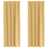 Vidaxl zwart-out gordijnen met ringen 2 pcs beige 260 x 140 cm