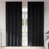 Vidaxl zwart-out gordijnen met ringen 2 pcs zwart 225 x 140 cm