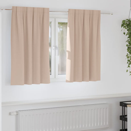 Vidaxl zwart-out gordijnen met ringen 2 st taupe 140 x 140 cm
