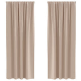 Vidaxl zwart-out gordijnen met ringen 2 pcs taupe 260 x 140 cm